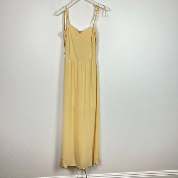 Reformation Sylvie yellow tie strap maxi dress Size Medium - Picture 4 of 7